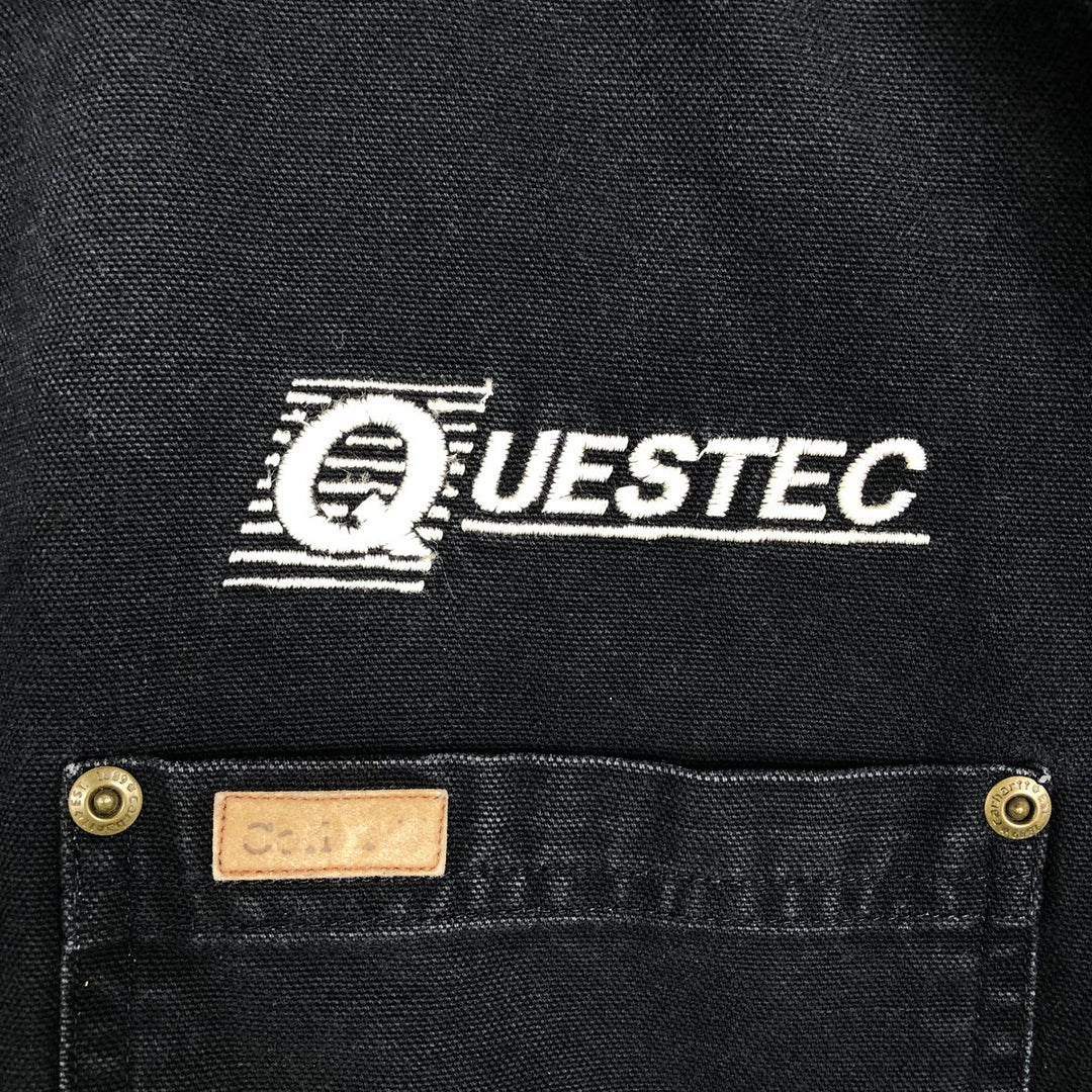 Carhartt Long Sleeve Duck Work Shirt, Men's Size Medium cotton black type Vintage Second Hand