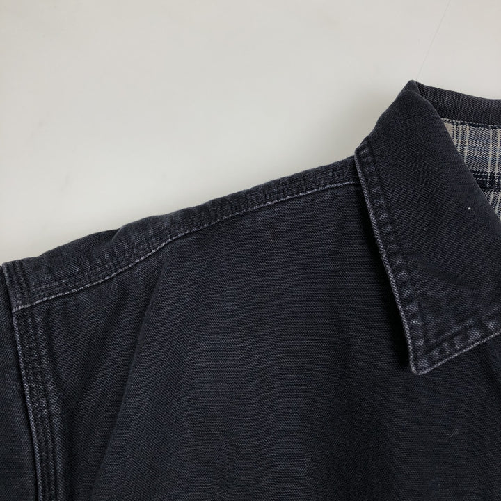 Carhartt Long Sleeve Duck Work Shirt, Men's Size Medium cotton black type Vintage Second Hand