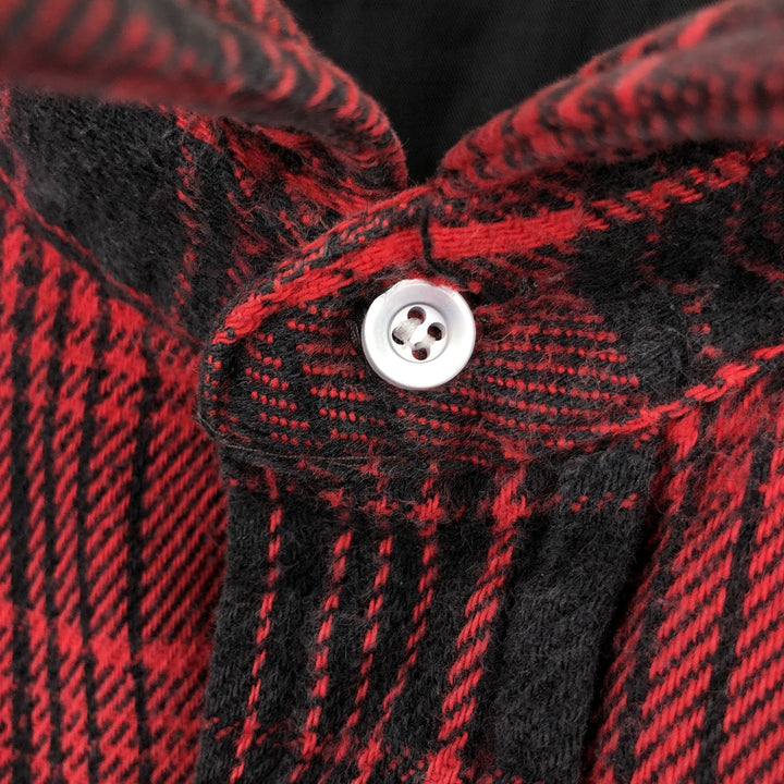 Five Brother Long-Sleeve Heavy Flannel Check Shirt, Boxy Shirt, Men's Size XL (approx.) unclear red type Vintage Second Hand