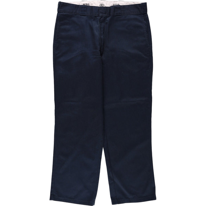 Dickies 874 Original Fit Work Pants for Men, W36 polyester navy blue type Vintage Second Hand
