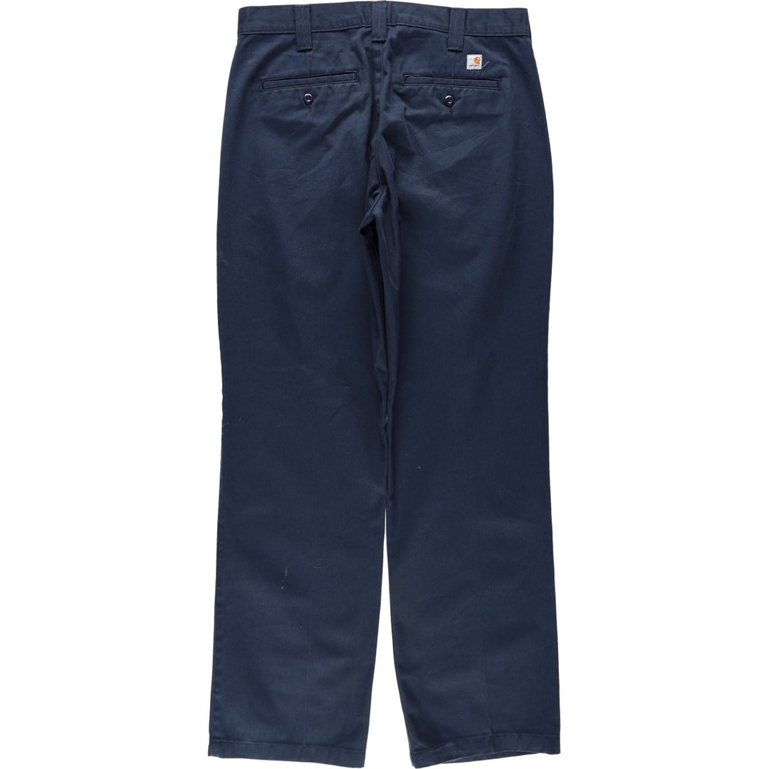 Carhartt Blended Twill Pant Work Pants, Men's W33 (approx.) polyester navy blue type Vintage Second Hand