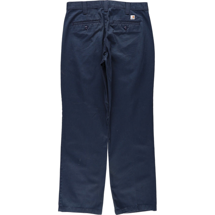 Carhartt Blended Twill Pant Work Pants, Men's W33 (approx.) polyester navy blue type Vintage Second Hand