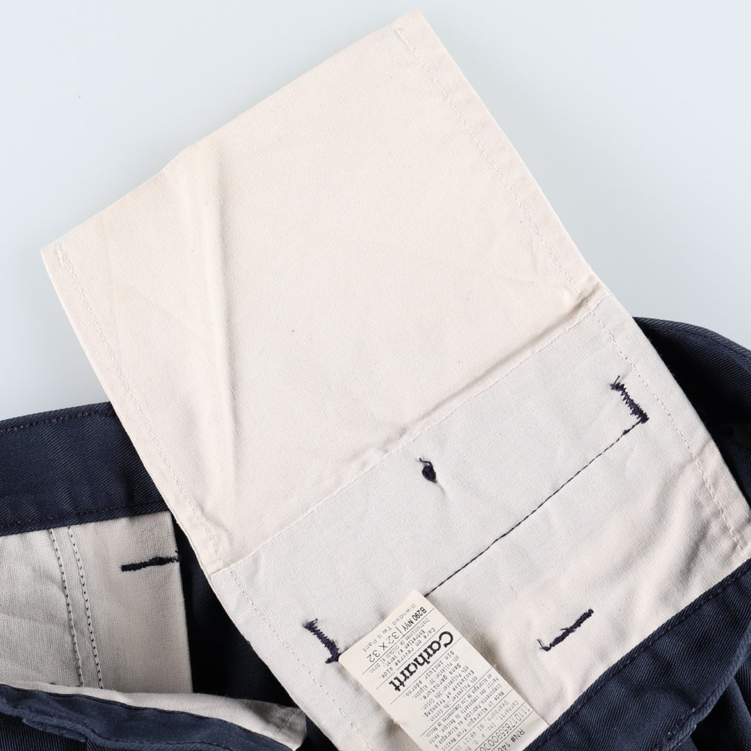 Carhartt Blended Twill Pant Work Pants, Men's W33 (approx.) polyester navy blue type Vintage Second Hand