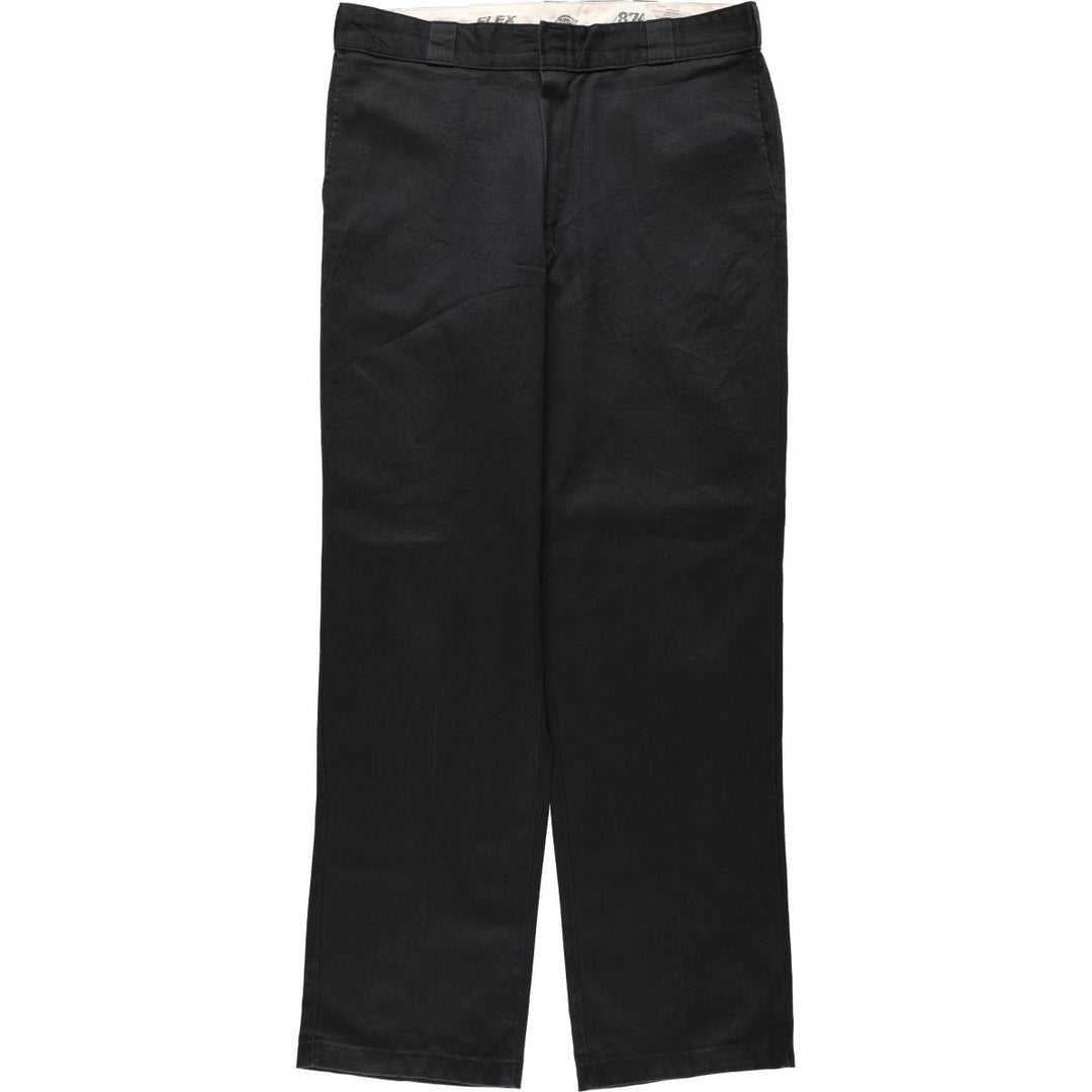 Dickies 874 Flex Original Fit Work Pants, Men's, Size 36 polyester black type Vintage Second Hand