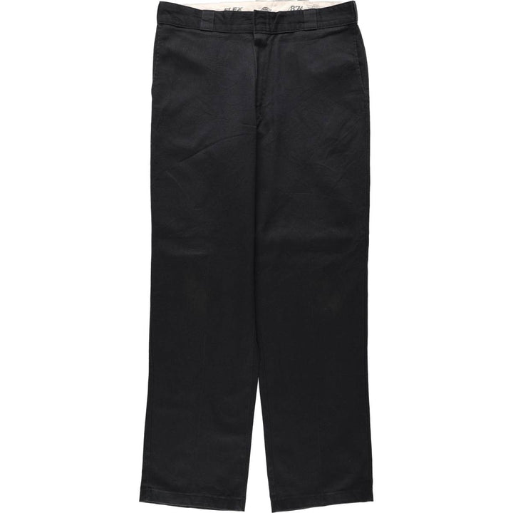 Dickies 874 Flex Original Fit Work Pants, Men's, Size 36 polyester black type Vintage Second Hand