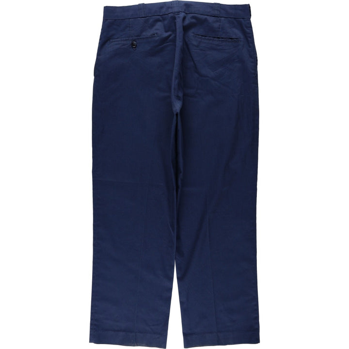 Work pants, made in USA, men's size W35 (approx.), vintage. unclear navy blue type Vintage Second Hand