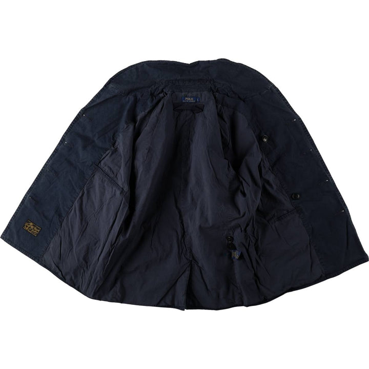 Ralph Lauren POLO RALPH LAUREN Pea Coat (Women's Size L equivalent) cotton navy blue type Vintage Second Hand