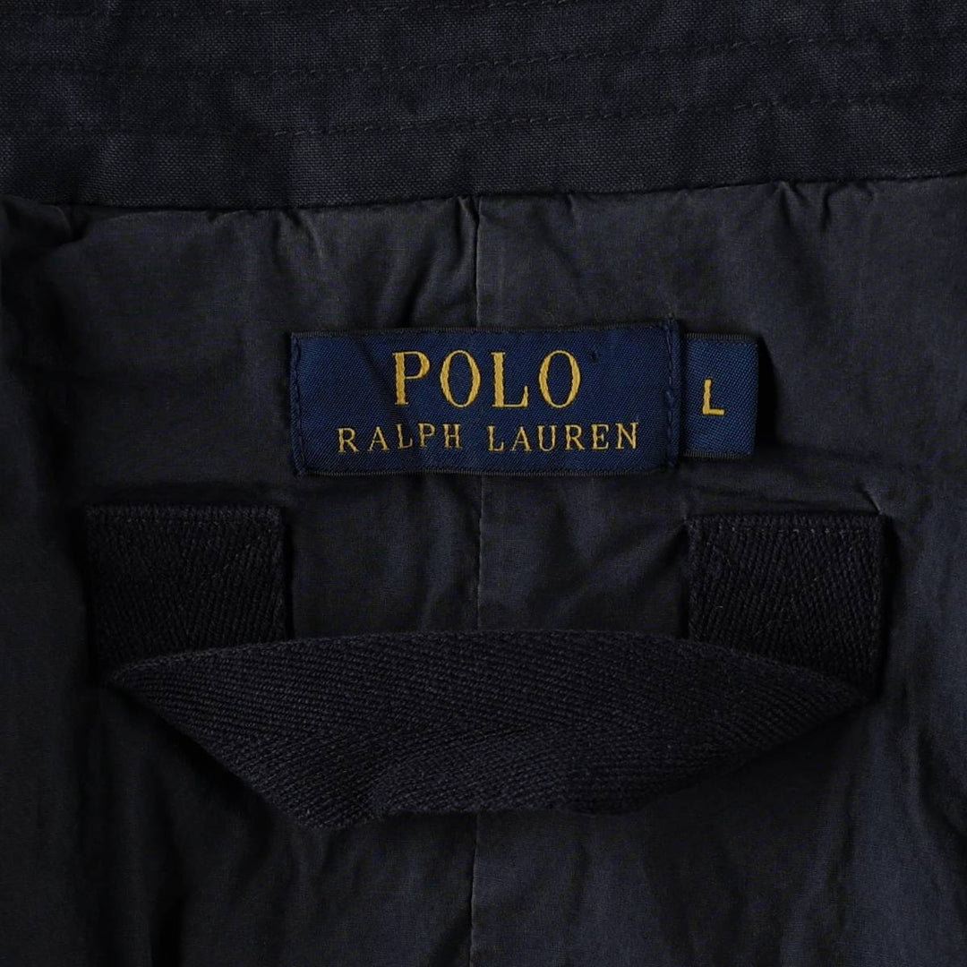 Ralph Lauren POLO RALPH LAUREN Pea Coat (Women's Size L equivalent) cotton navy blue type Vintage Second Hand