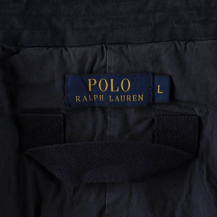 Ralph Lauren POLO RALPH LAUREN Pea Coat (Women's Size L equivalent) cotton navy blue type Vintage Second Hand