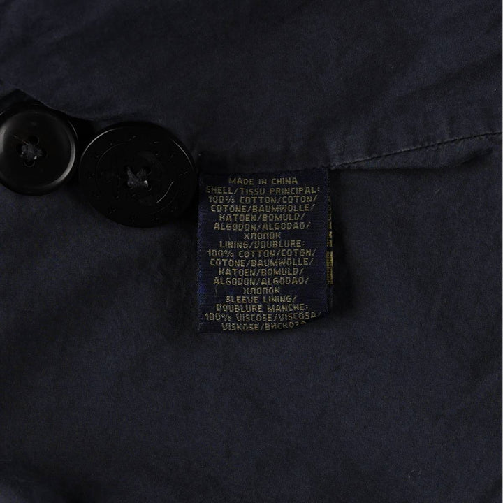 Ralph Lauren POLO RALPH LAUREN Pea Coat (Women's Size L equivalent) cotton navy blue type Vintage Second Hand