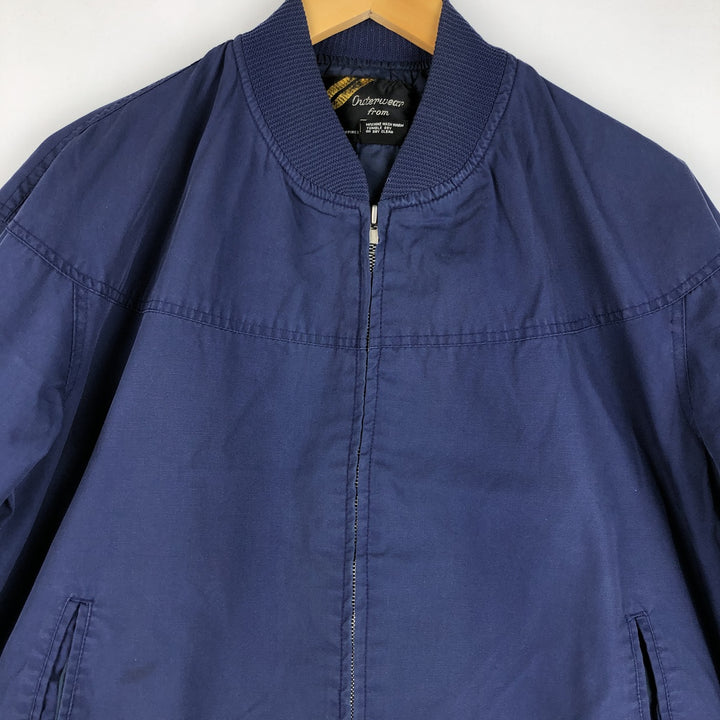 1970'S Sears Outerwear Derby Jacket Cup Shoulder Jacket Men's Size L (approx.) Vintage cotton Navy blue Vintage Second Hand