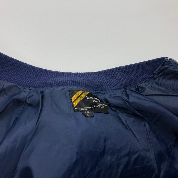 1970'S Sears Outerwear Derby Jacket Cup Shoulder Jacket Men's Size L (approx.) Vintage cotton Navy blue Vintage Second Hand