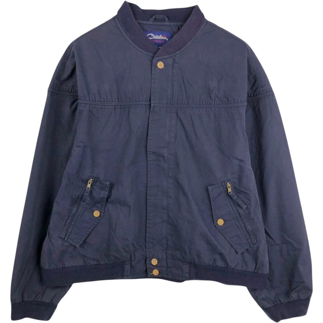 90'S Catalina Derby Jacket, Cup Shoulder Jacket, Men's Size L (approx.), Vintage cotton navy blue type Vintage Second Hand