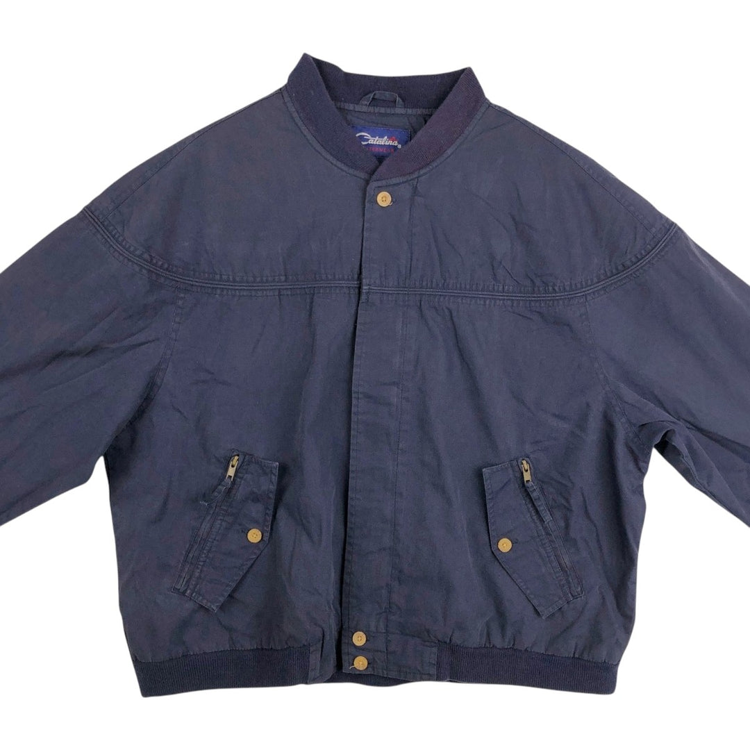 90'S Catalina Derby Jacket, Cup Shoulder Jacket, Men's Size L (approx.), Vintage cotton navy blue type Vintage Second Hand
