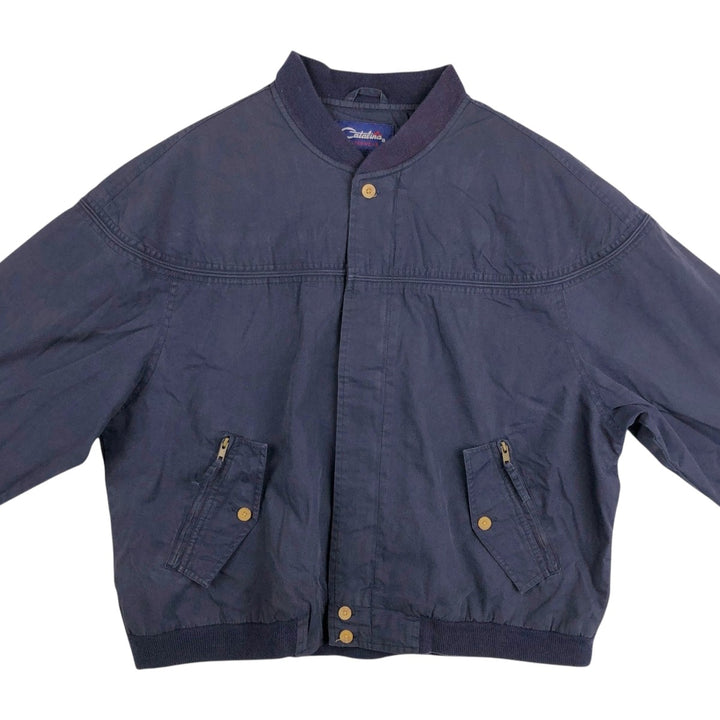 90'S Catalina Derby Jacket, Cup Shoulder Jacket, Men's Size L (approx.), Vintage cotton navy blue type Vintage Second Hand