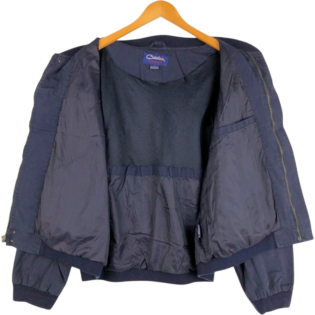 90'S Catalina Derby Jacket, Cup Shoulder Jacket, Men's Size L (approx.), Vintage cotton navy blue type Vintage Second Hand
