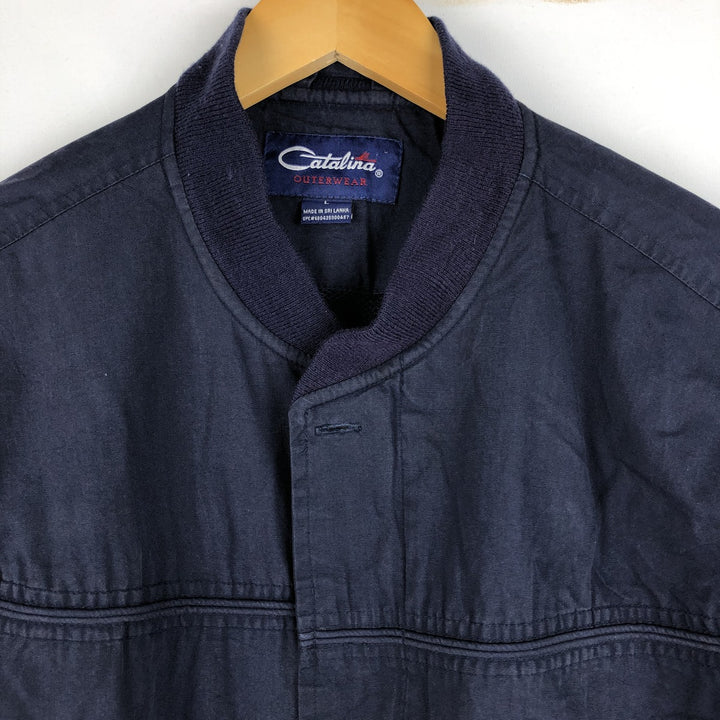 90'S Catalina Derby Jacket, Cup Shoulder Jacket, Men's Size L (approx.), Vintage cotton navy blue type Vintage Second Hand