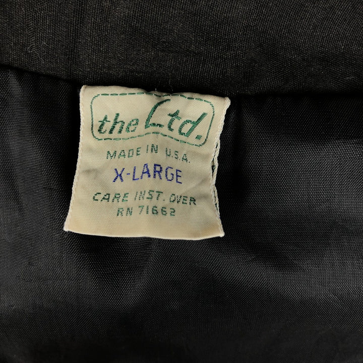 ~90'S The Ltd THE Heartbeat OF AMERICA CHEVROLET advertising blouson, made in USA, men's size XL equivalent. polyester Charcoal Vintage Second Hand