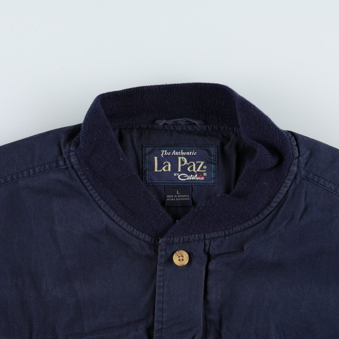 90'S Catalina La Paz Derby Jacket, Cup Shoulder, Men's Size L, Vintage cotton navy blue type Vintage Second Hand