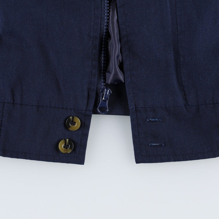 90s~00'S HABAND Derby Jacket Cup Shoulder Jacket Men's XL polyester navy blue type Vintage Second Hand