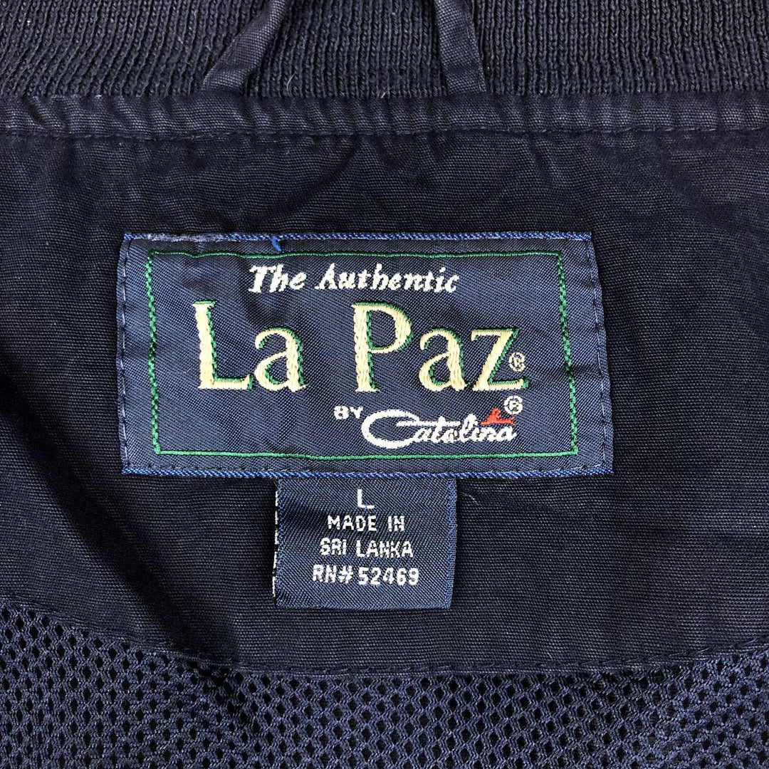 90'S Catalina La Paz Derby Jacket, Cup Shoulder, Men's Size L, Vintage cotton navy blue type Vintage Second Hand