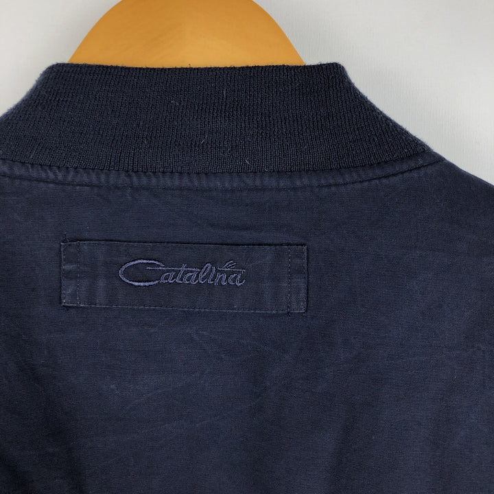 90'S Catalina La Paz Derby Jacket, Cup Shoulder, Men's Size L, Vintage cotton navy blue type Vintage Second Hand