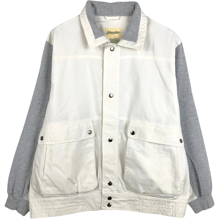 1990'S St. John's Bay jacket, men's size L equivalent, vintage. polyester white type Vintage Second Hand