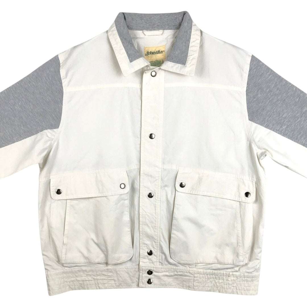 1990'S St. John's Bay jacket, men's size L equivalent, vintage. polyester white type Vintage Second Hand