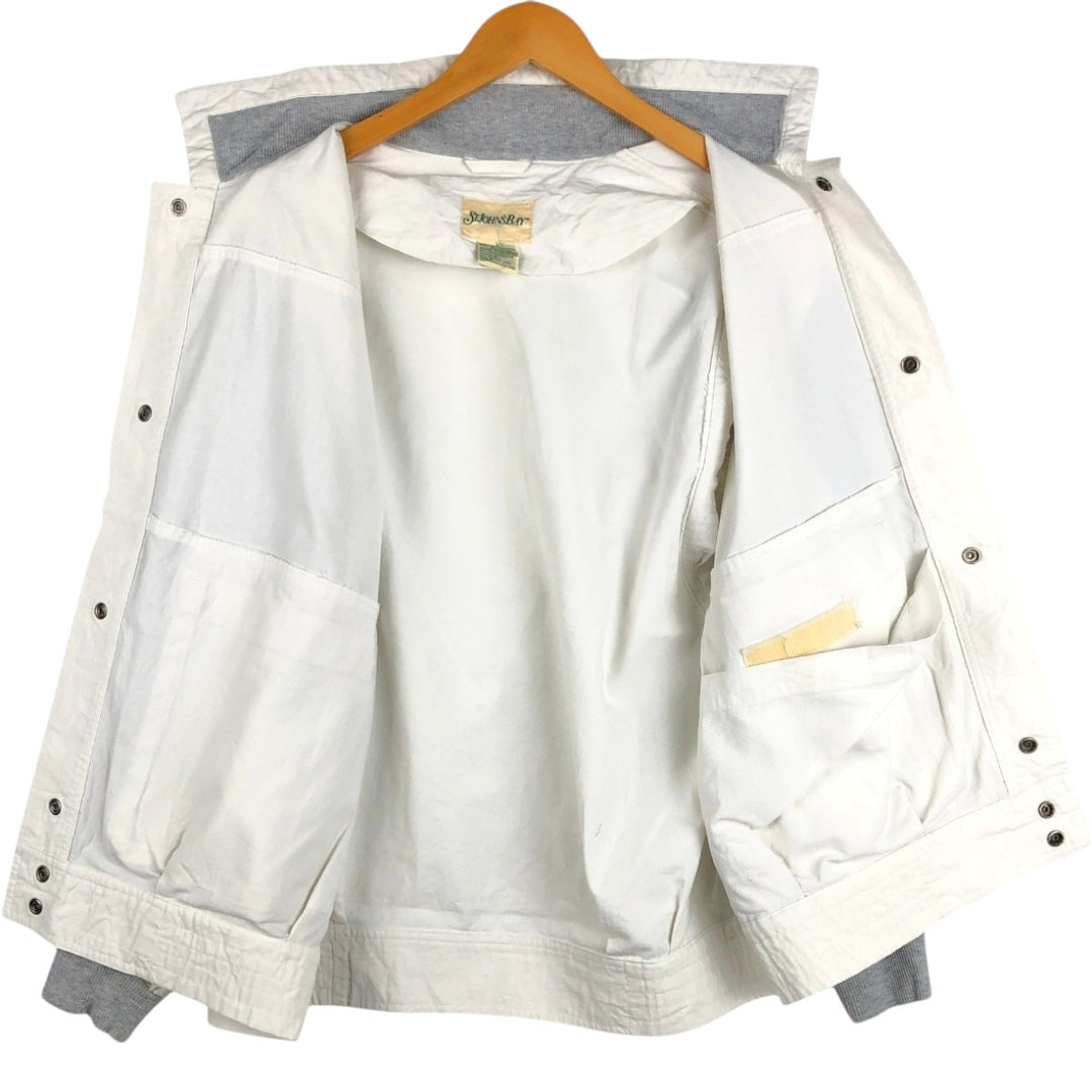 1990'S St. John's Bay jacket, men's size L equivalent, vintage. polyester white type Vintage Second Hand
