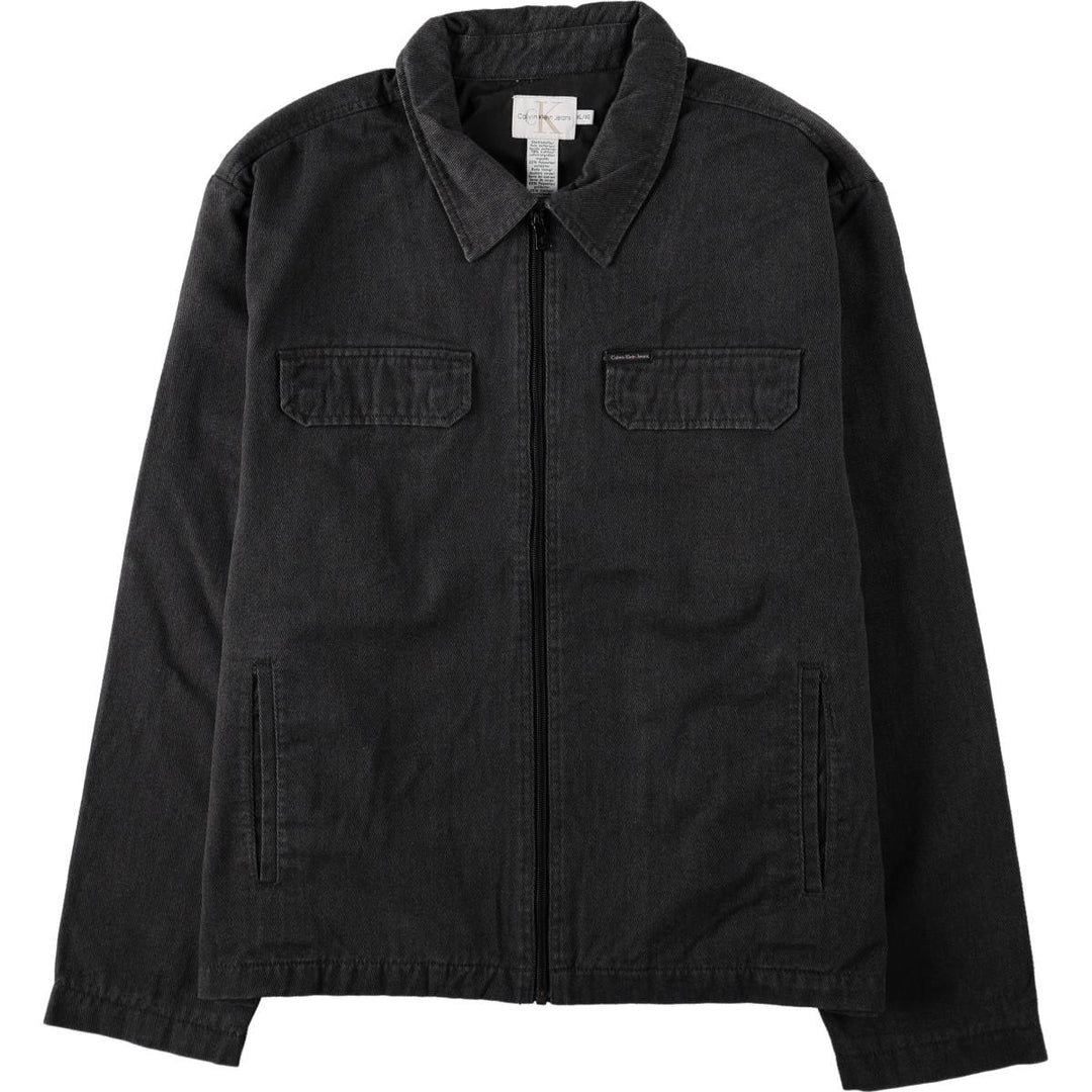 Calvin Klein Jeans Work Jacket, Men's Size XL cotton Charcoal Vintage Second Hand