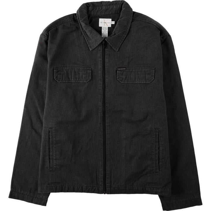 Calvin Klein Jeans Work Jacket, Men's Size XL cotton Charcoal Vintage Second Hand