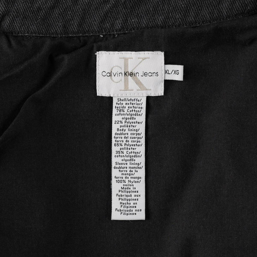 Calvin Klein Jeans Work Jacket, Men's Size XL cotton Charcoal Vintage Second Hand