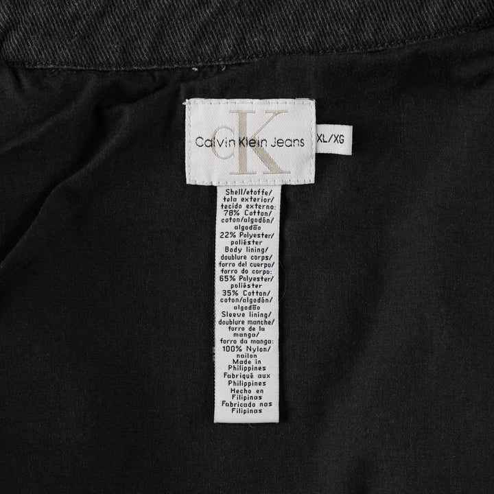Calvin Klein Jeans Work Jacket, Men's Size XL cotton Charcoal Vintage Second Hand