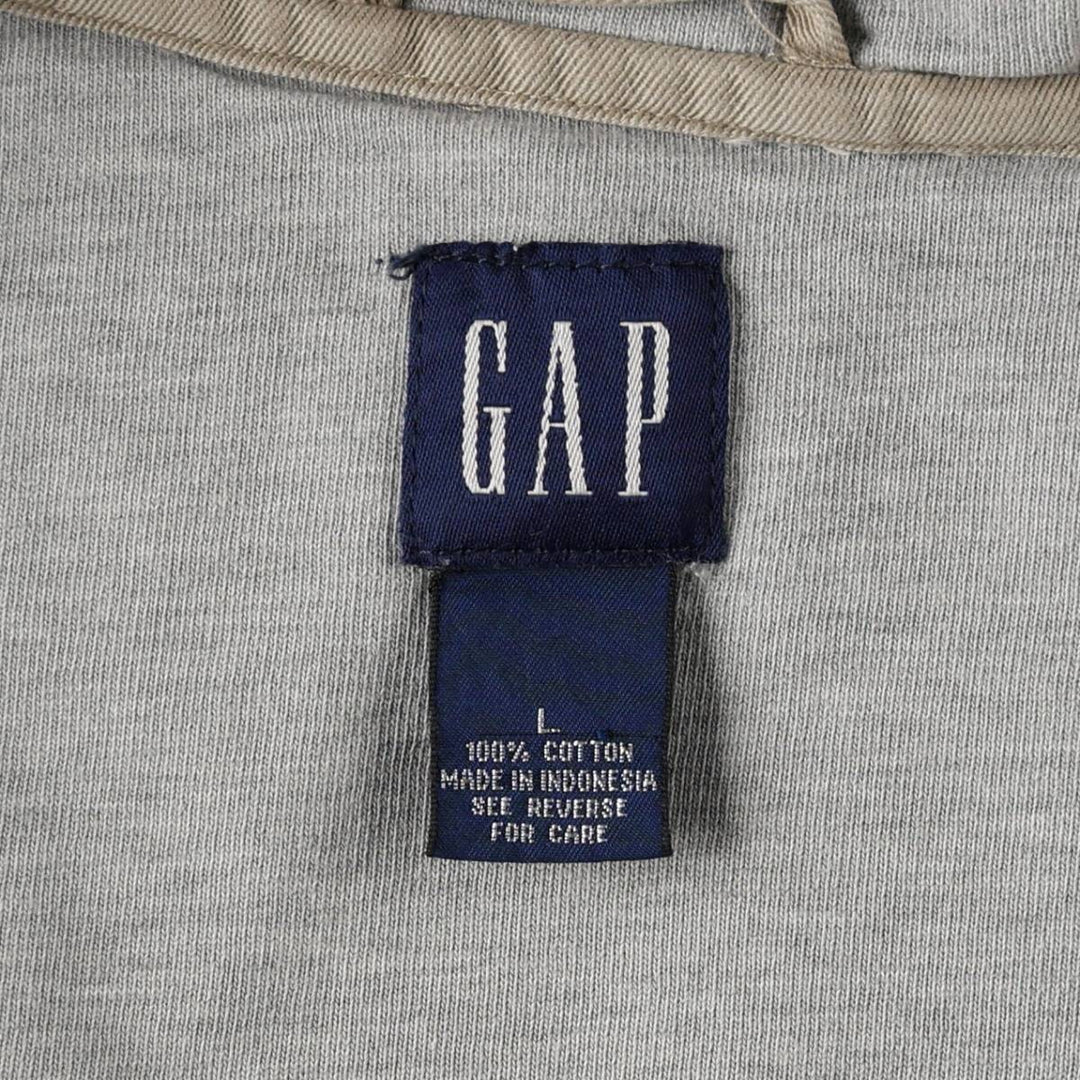 90'S GAP Old Gap Cotton Pullover Anorak Hoodie (Men's Size L) cotton Beige type Vintage Second Hand