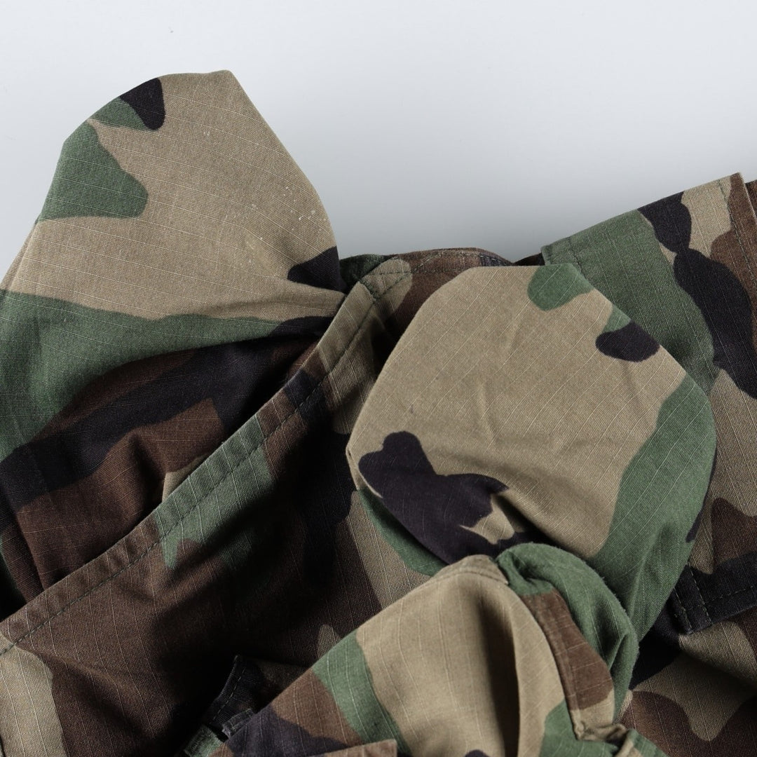 Genuine US military surplus camouflage pattern woodland camo ripstop military cargo pants, made in the USA, small-regular size (equivalent to men's W30). Nylon Khaki type Vintage Second Hand