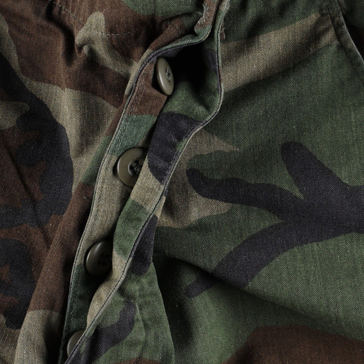 1980'S US Military Issue Camouflage Pattern Woodland Camo Military Cargo Pants, Made in USA, Medium-Regular Size (Men's W34 equivalent), Vintage cotton Khaki type Vintage Second Hand
