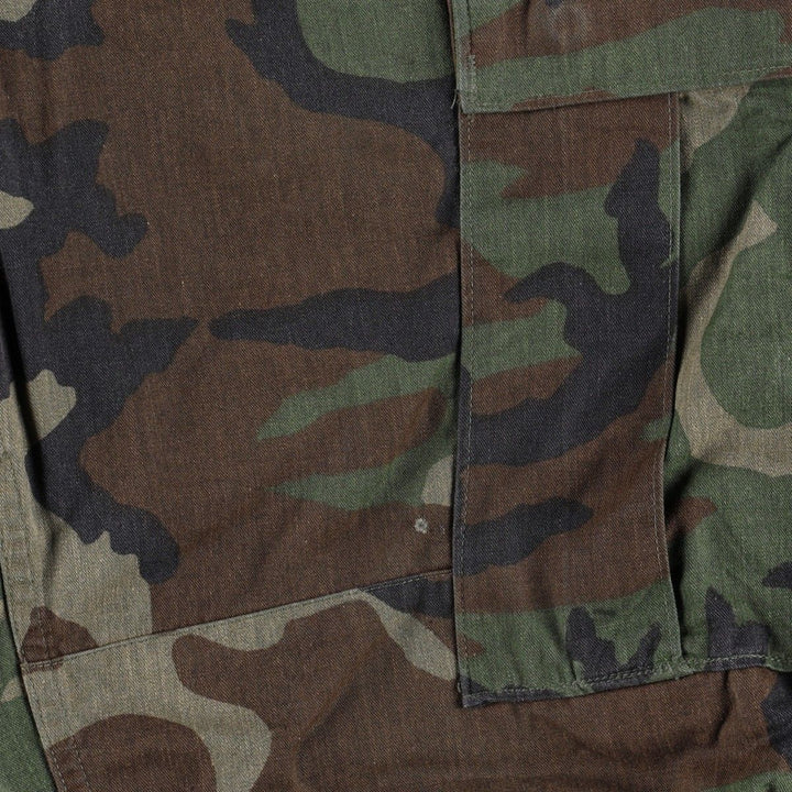 1980'S US Military Issue Camouflage Pattern Woodland Camo Military Cargo Pants, Made in USA, Medium-Regular Size (Men's W34 equivalent), Vintage cotton Khaki type Vintage Second Hand