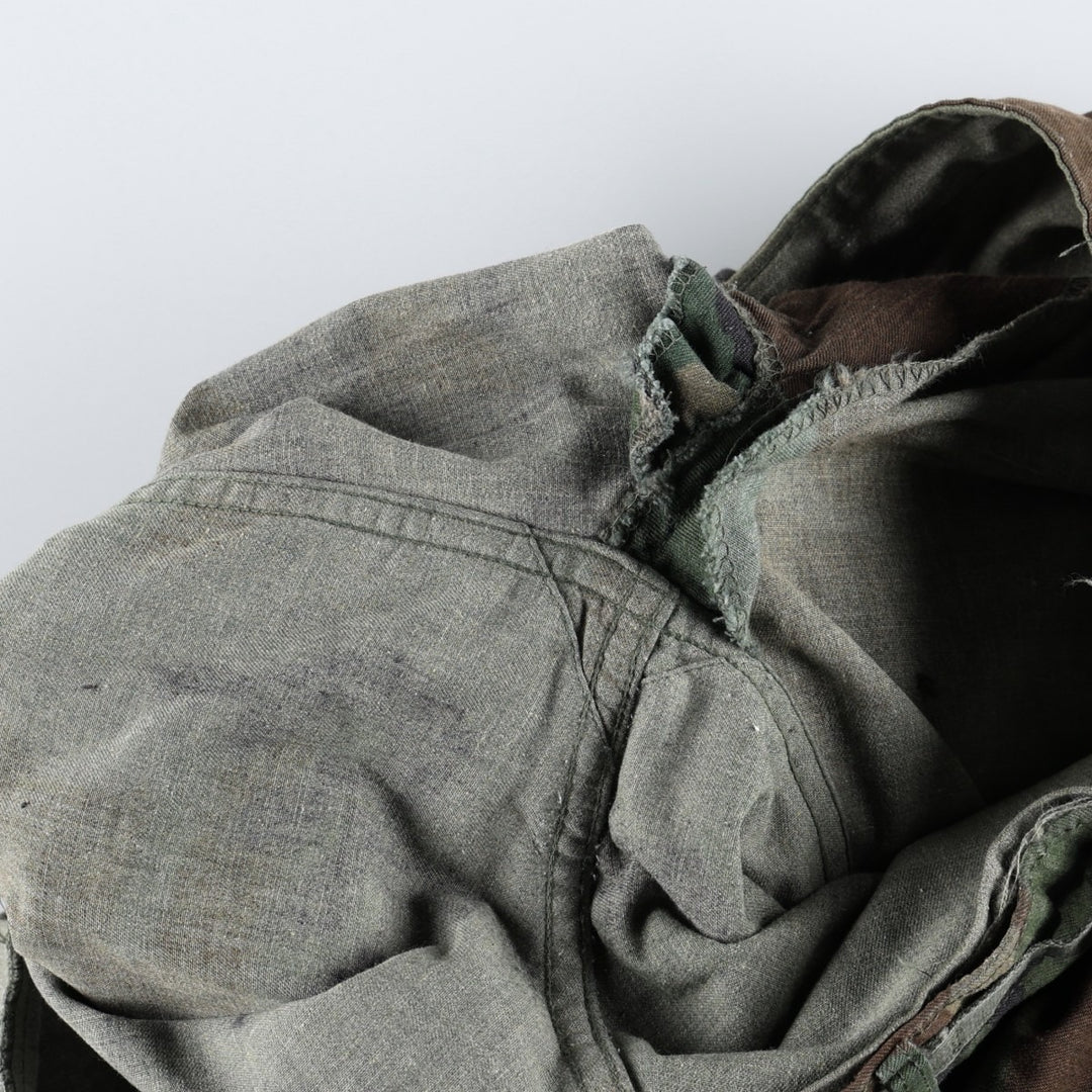 1980'S US Military Issue Camouflage Pattern Woodland Camo Military Cargo Pants, Made in USA, Medium-Regular Size (Men's W34 equivalent), Vintage cotton Khaki type Vintage Second Hand
