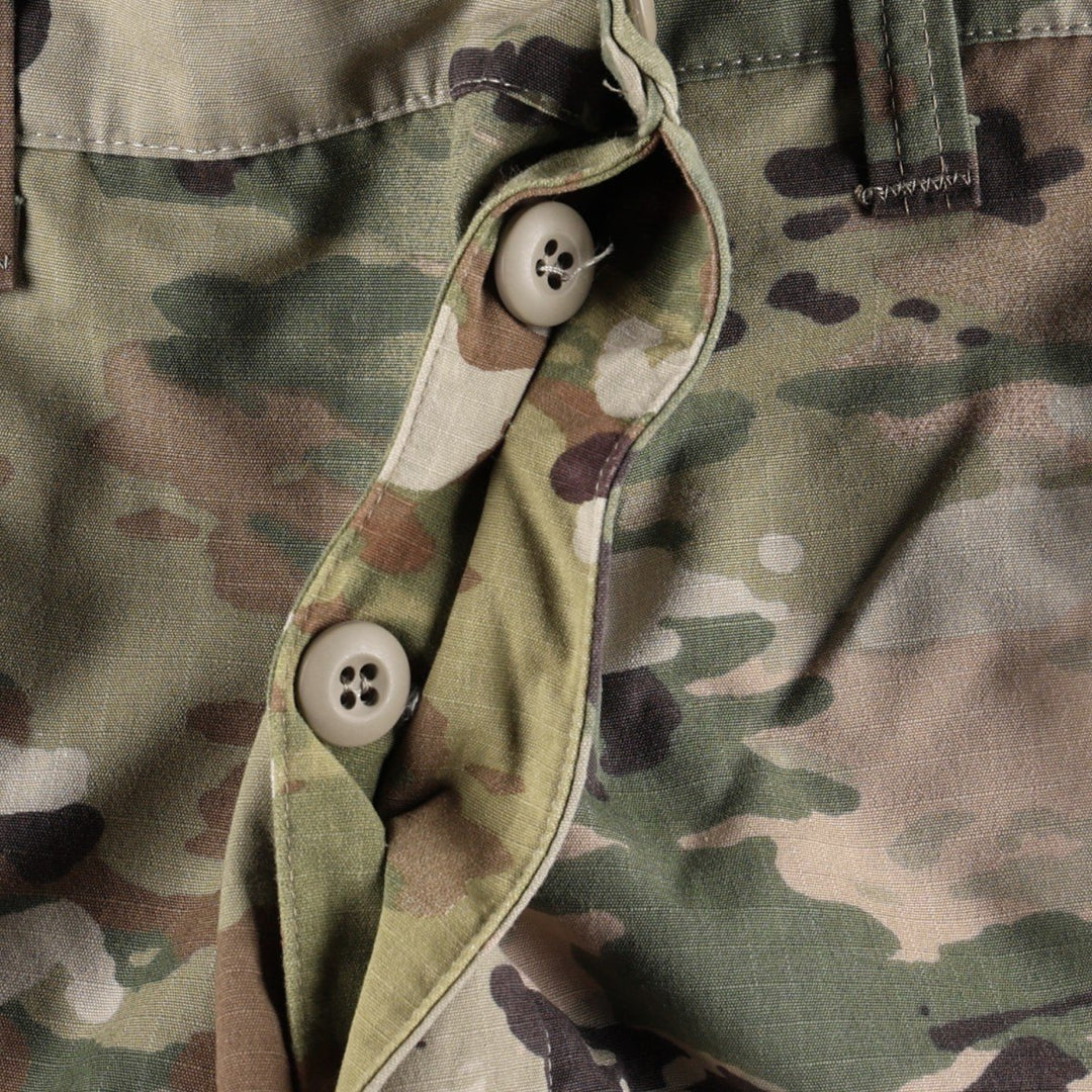 Genuine US military surplus Multicam camouflage pattern ripstop military cargo pants, made in the USA, medium-short size, equivalent to men's W34. Nylon Khaki type Vintage Second Hand