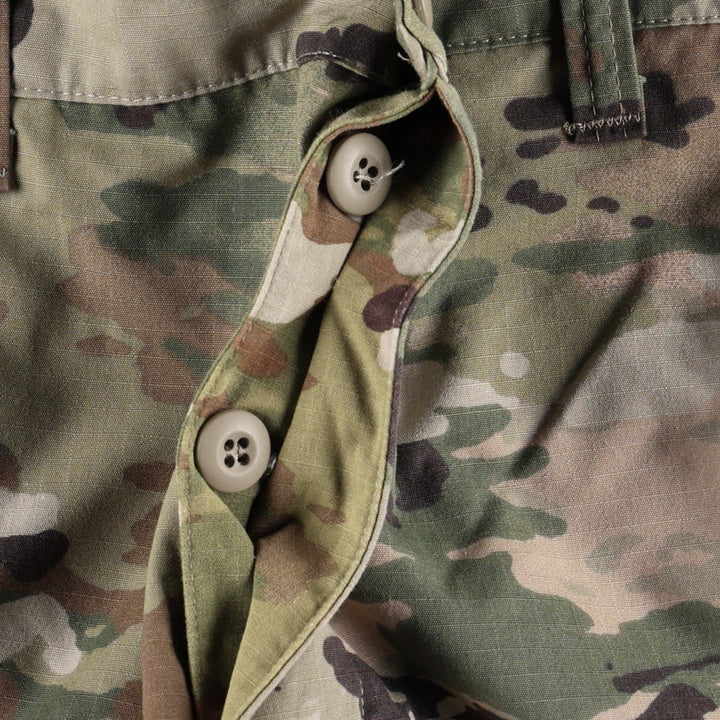 Genuine US military surplus Multicam camouflage pattern ripstop military cargo pants, made in the USA, medium-short size, equivalent to men's W34. Nylon Khaki type Vintage Second Hand
