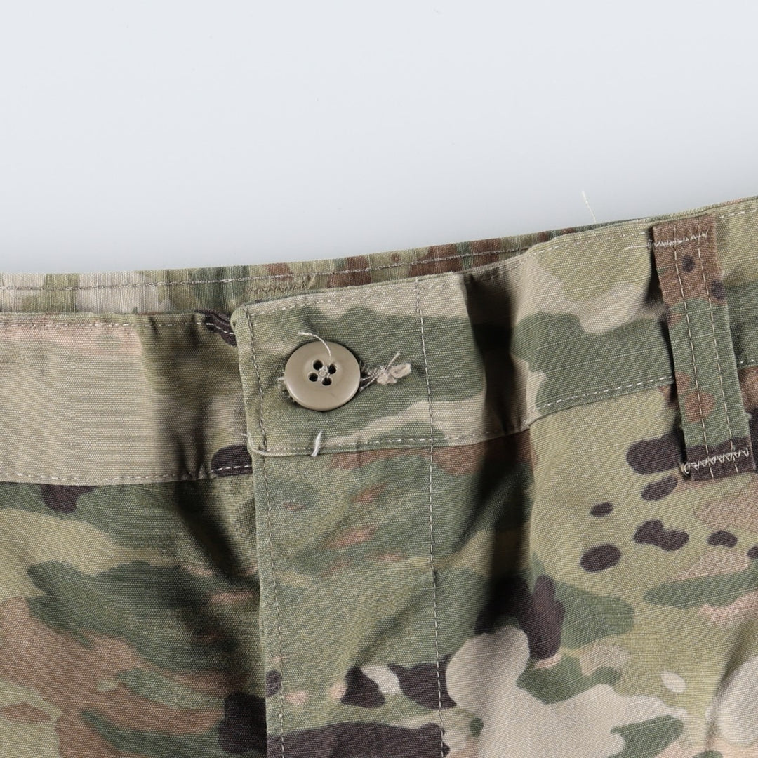 Genuine US military surplus Multicam camouflage pattern ripstop military cargo pants, made in the USA, medium-short size, equivalent to men's W34. Nylon Khaki type Vintage Second Hand