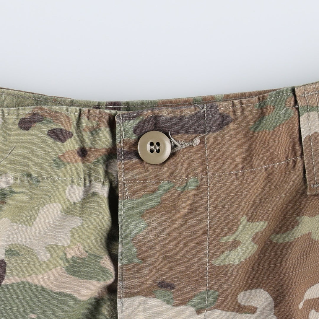 Genuine US military surplus Multicam camouflage pattern ripstop military cargo pants, made in the USA, medium-short size, equivalent to men's W34. Nylon Khaki type Vintage Second Hand