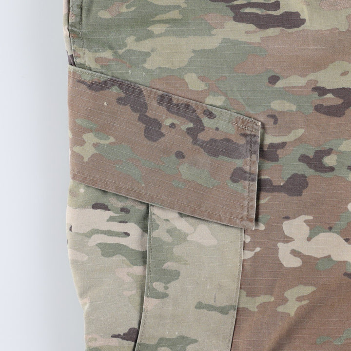 Genuine US military surplus Multicam camouflage pattern ripstop military cargo pants, made in the USA, medium-short size, equivalent to men's W34. Nylon Khaki type Vintage Second Hand