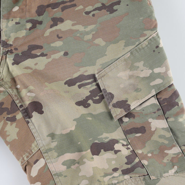 Genuine US military surplus Multicam camouflage pattern ripstop military cargo pants, made in the USA, medium-short size, equivalent to men's W34. Nylon Khaki type Vintage Second Hand