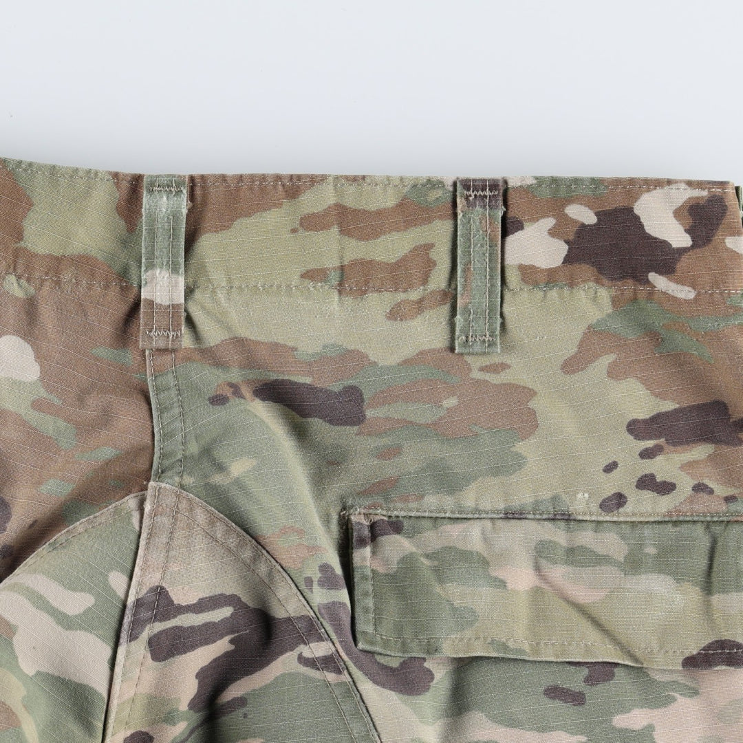 Genuine US military surplus Multicam camouflage pattern ripstop military cargo pants, made in the USA, medium-short size, equivalent to men's W34. Nylon Khaki type Vintage Second Hand