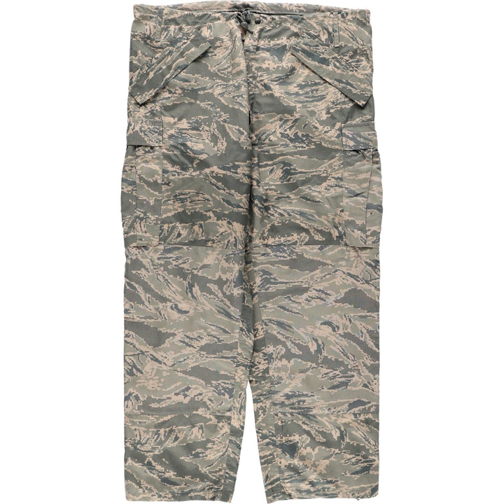 Large Size US Military Issue ABU Digital Tiger Camo Overpants, Made in USA, Large-Regular (Men's W41 equivalent) Nylon Khaki type Vintage Second Hand