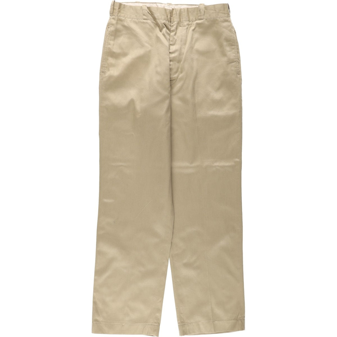 1970'S US Military Issue Dress Pants/Slacks, Made in USA, Size 33x32 (Men's W32 equivalent), Vintage. unclear Khaki type beige Vintage Second Hand