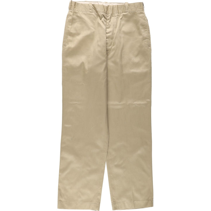 1970'S US Military Issue Dress Pants/Slacks, Made in USA, Size 33x32 (Men's W32 equivalent), Vintage. unclear Khaki type beige Vintage Second Hand