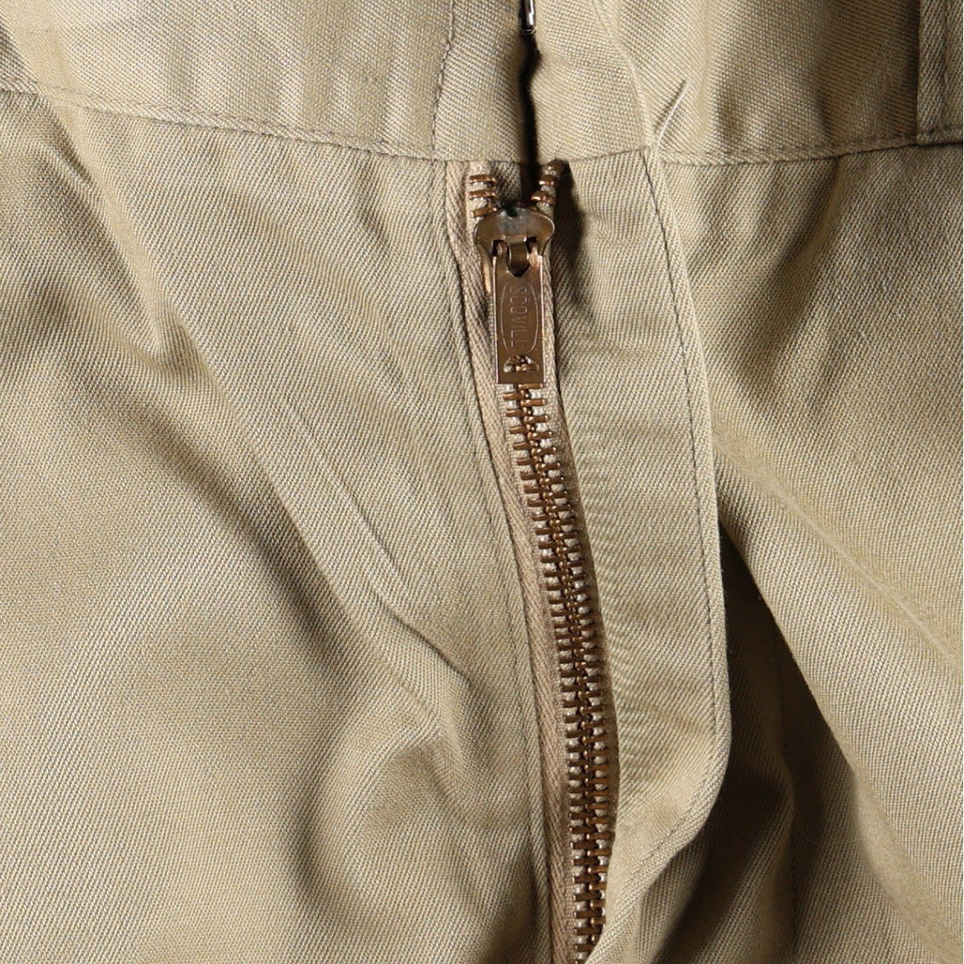 1970'S US Military Issue Dress Pants/Slacks, Made in USA, Size 33x32 (Men's W32 equivalent), Vintage. unclear Khaki type beige Vintage Second Hand