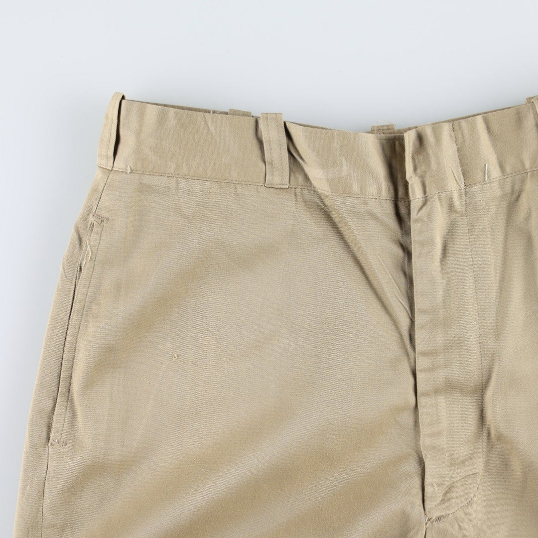 1970'S US Military Issue Dress Pants/Slacks, Made in USA, Size 33x32 (Men's W32 equivalent), Vintage. unclear Khaki type beige Vintage Second Hand